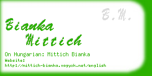 bianka mittich business card